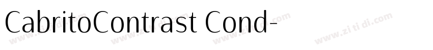 CabritoContrast Cond字体转换